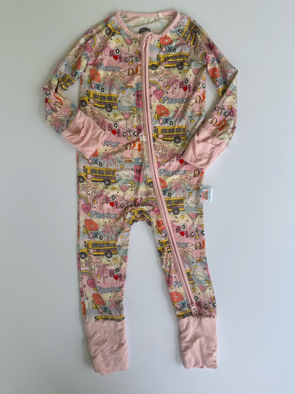 Bamboo Bliss | Mean Girls Footie Onesie | 6-12 months Condition